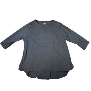 lane Bryant Women’s 22/24 Blue 3/4 Sleeve Tunic Top
